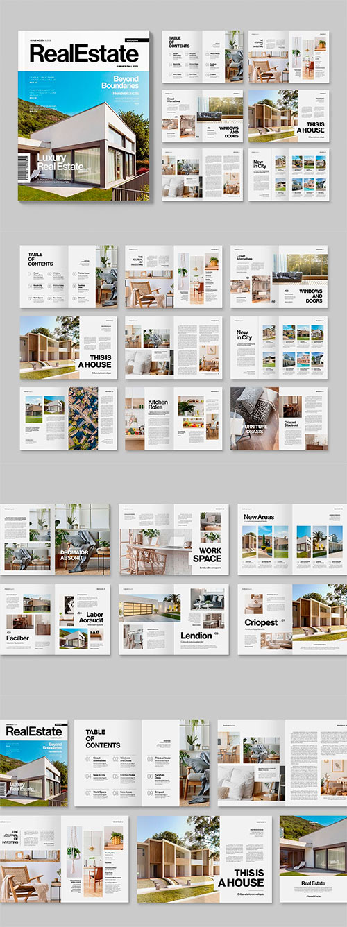 Real Estate Magazine Template 25437608