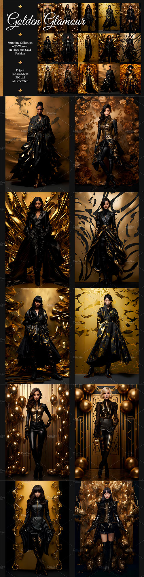 15 Women in Black and Gold Fashion 25407762