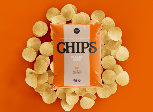 Potato Chips Packaging Mockup QSDX6M8