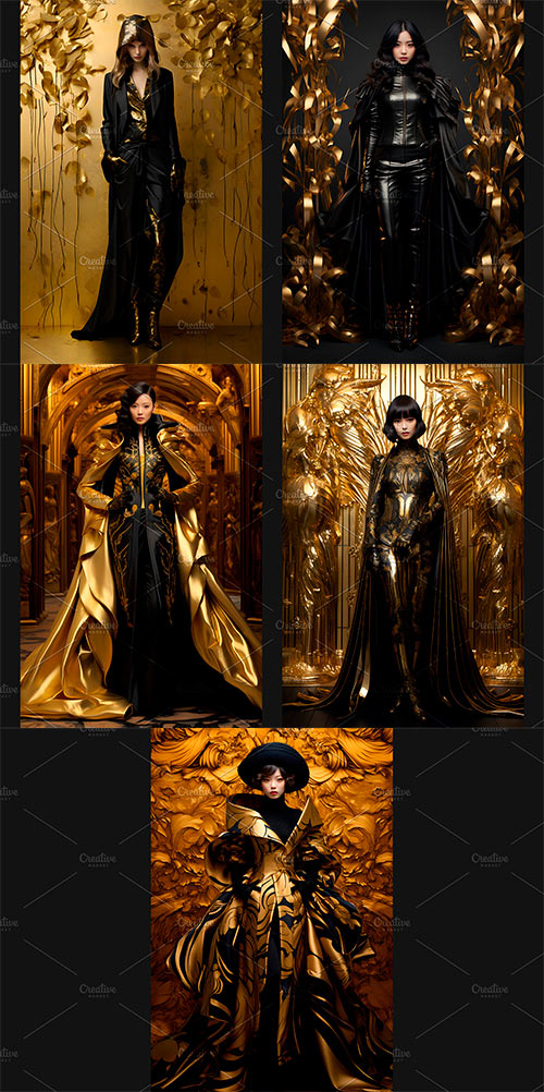 15 Women in Black and Gold Fashion 25407762