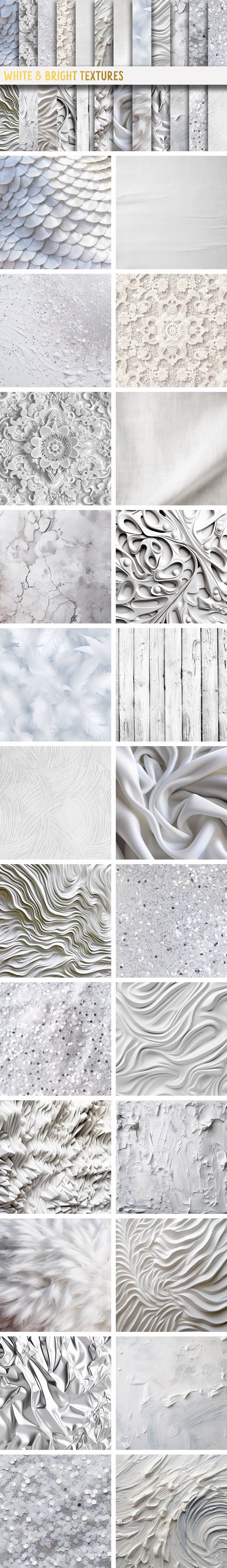 Bright White Textures Collection