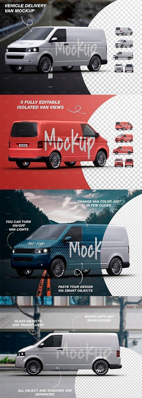 Vehicle Delivery Van Mockup 30465175