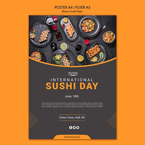 Collection of sushi templates for restaurant vol 5