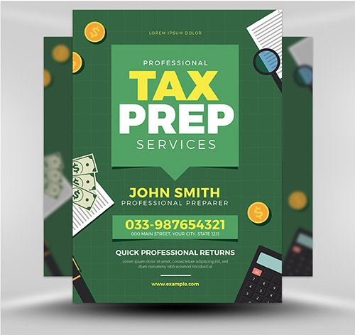 Tax Prep Flyer PSD