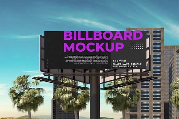 Roadside Billboard Mockup MJMDQVV