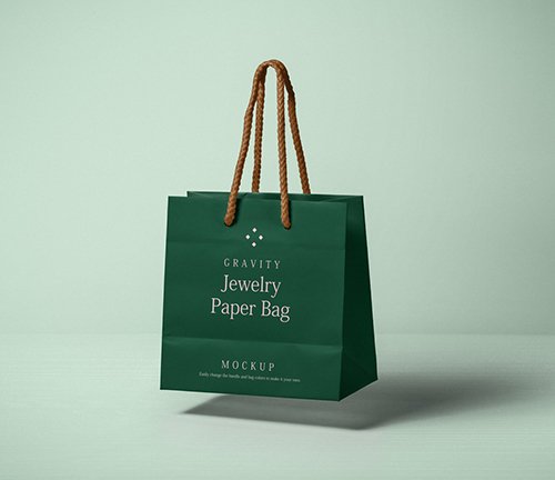 Gravity Paper Bag Mockup