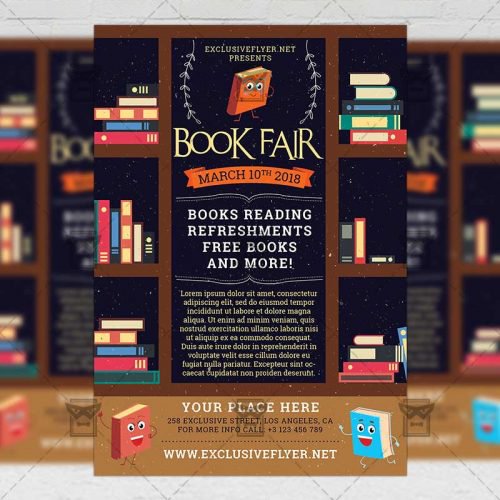 Community A5 Flyer Template - Book Fair