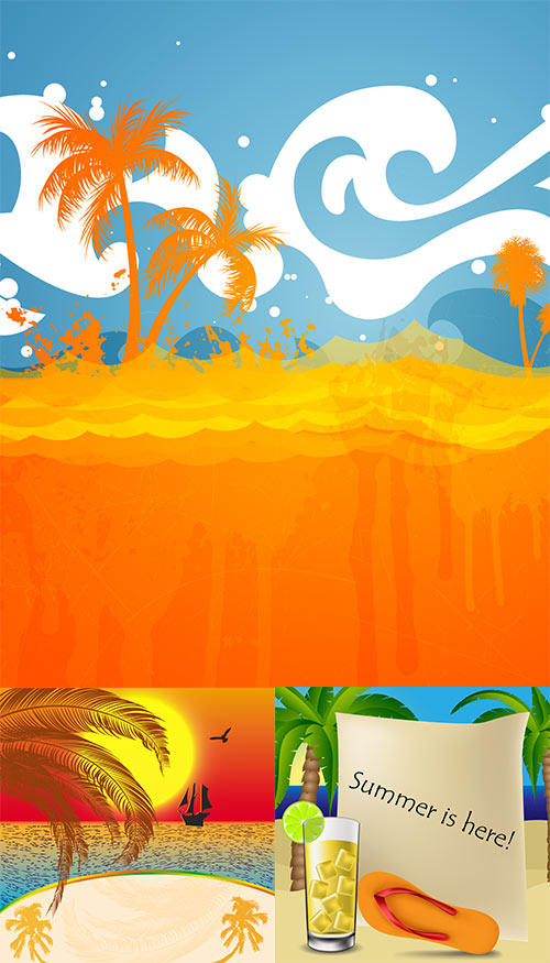 Vectors - Summer Beach Backgrounds