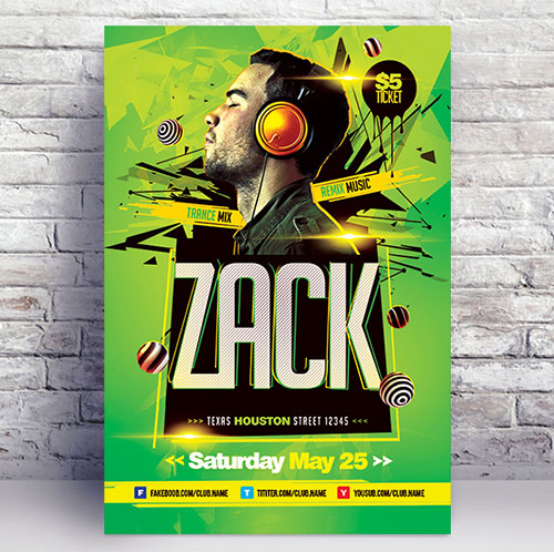 DJ Live Performance Flyer Template