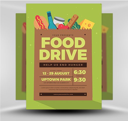 Food Drive Event Flyer Template