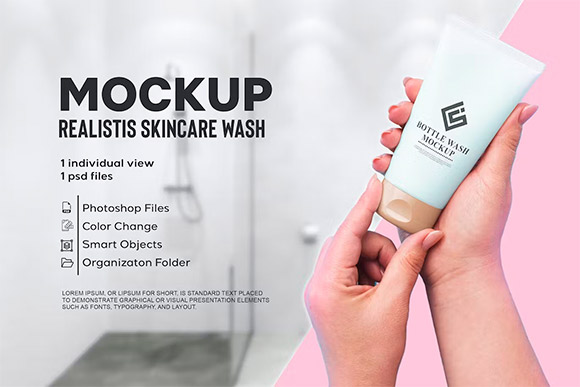 Cosmetic Skincare Mockup U7RN467