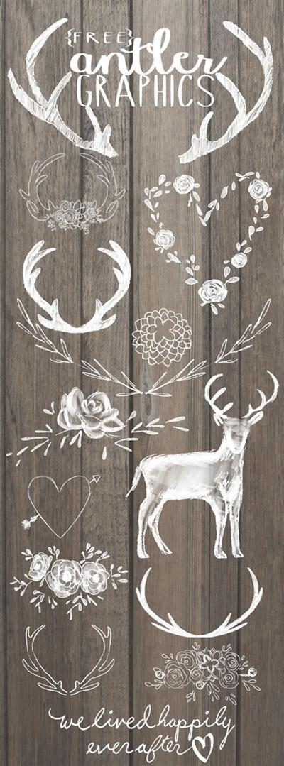 Antler Graphics - Transparent PNG Elements