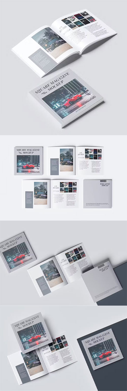 Square Magazine Mockup V7JGNE6