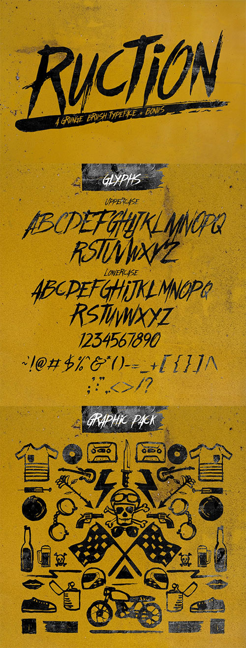 Ruction Typeface Font