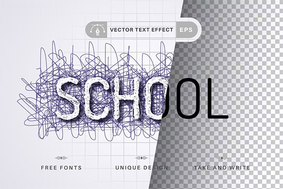 Pen Hatching - Editable Text Effect Font Style - J9TQU7A