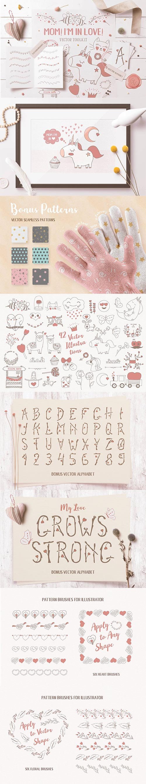 Mom! I'm in Love! Vector Set