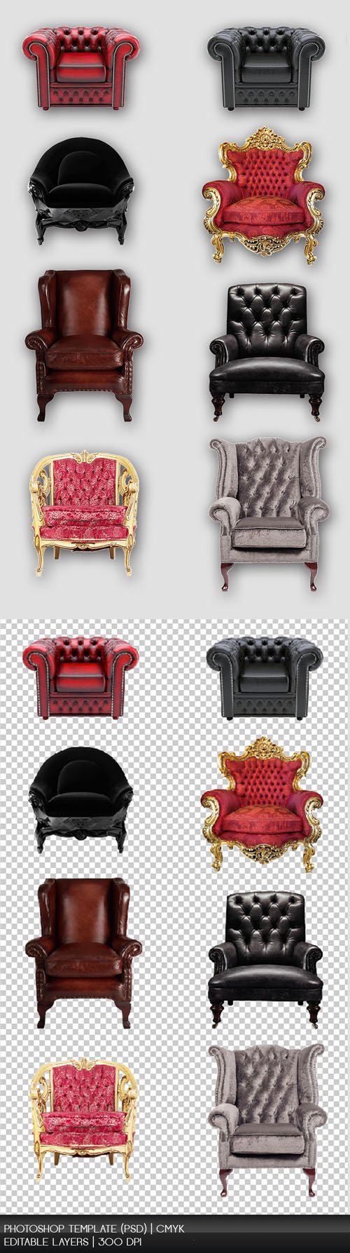 Set of Luxury Armchairs