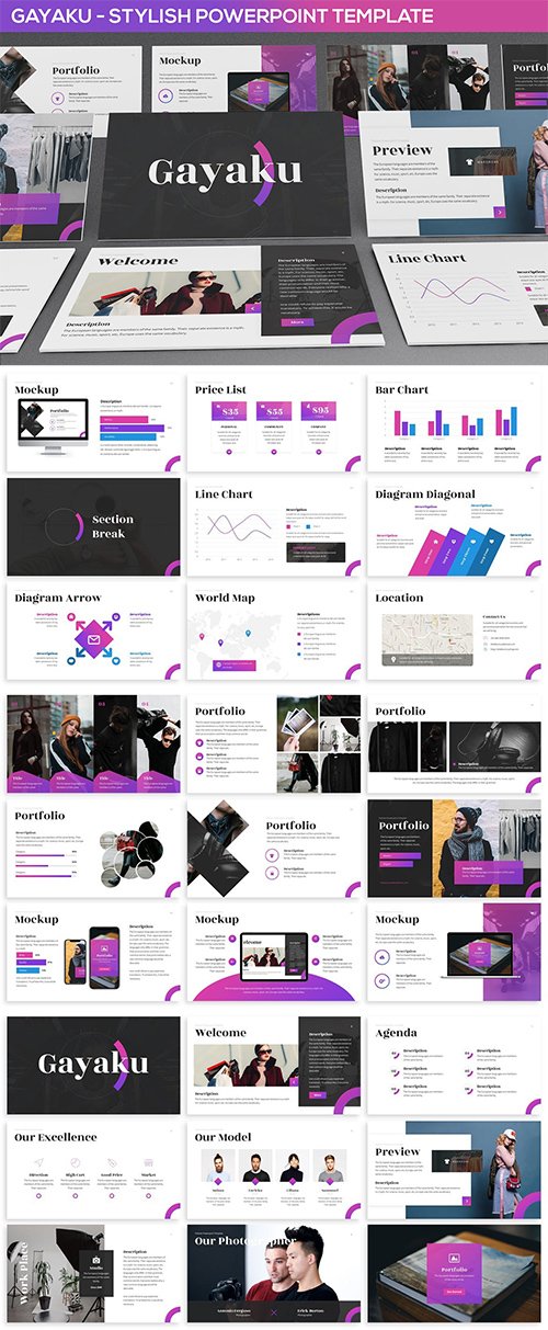 Gayaku - Stylish Powerpoint Template