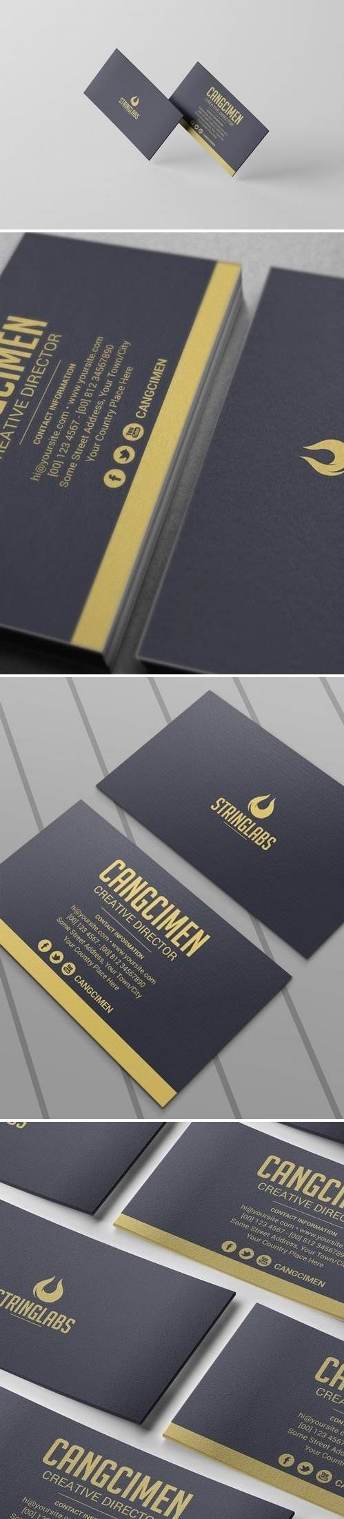 Golden - Business Card Template