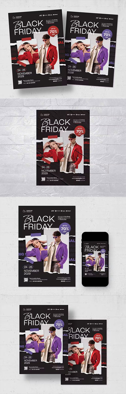 Black Friday Flyer Template 4FT9XBF