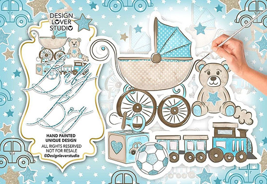Baby Boy Design Clipart