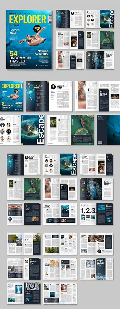 Travel Magazine Template GRBZ9JW