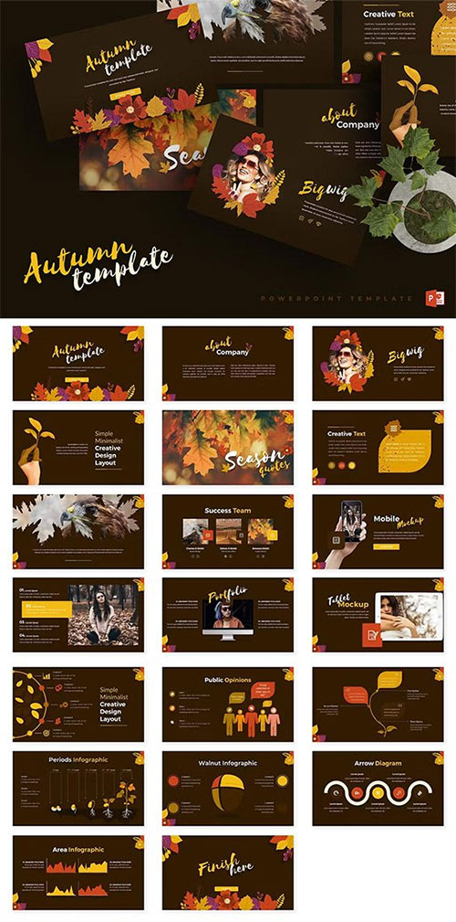 Autumn Powerpoint Keynote Google Slide Template