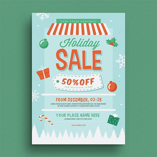 Holiday Christmas Sale Flyer 3097578