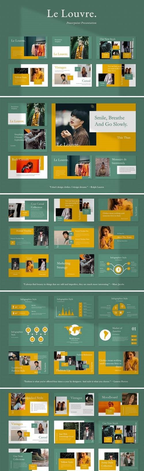 Le Louvre Fashion - Powerpoint, Keynote, Google Sliders Templates