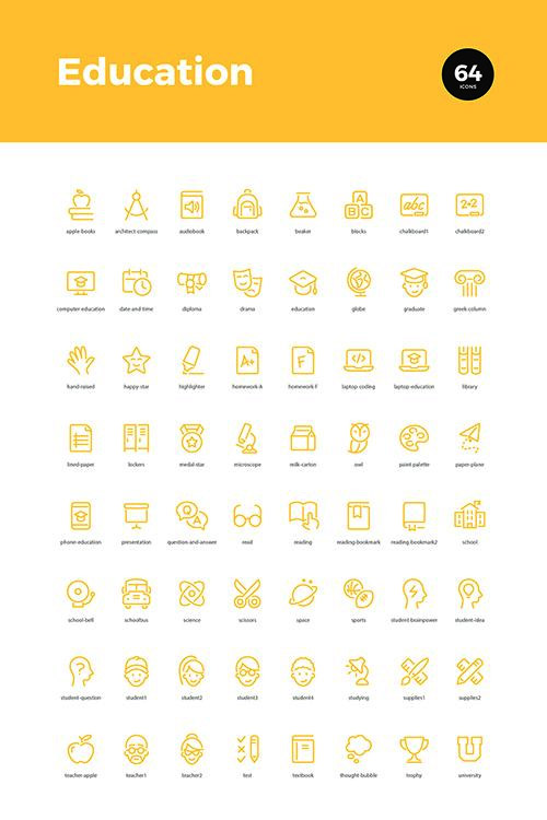 64 Education Icons