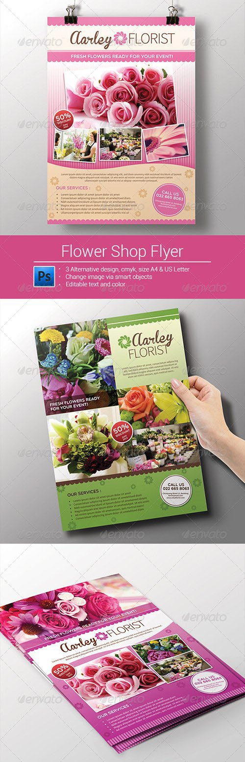 Flower Shop Flyer / Magazine Ad 8279050