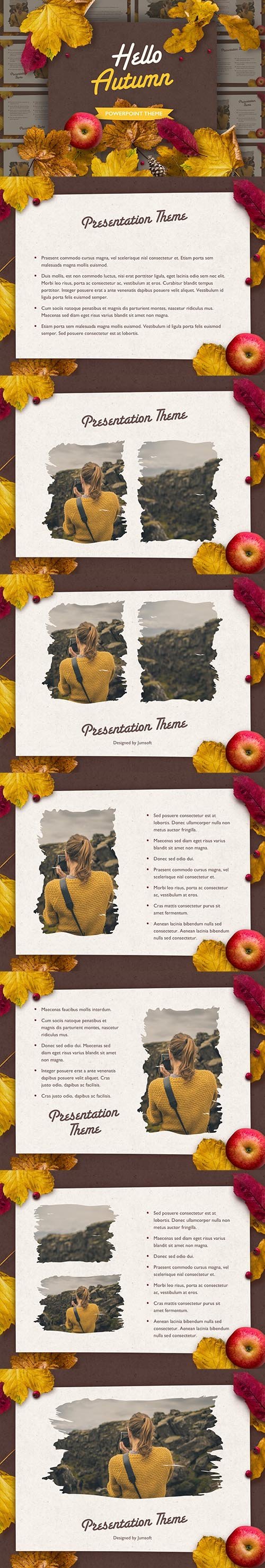 Golden Leaves PowerPoint Theme