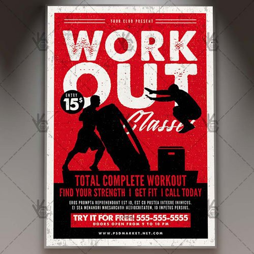 Workout Flyer - PSD Template