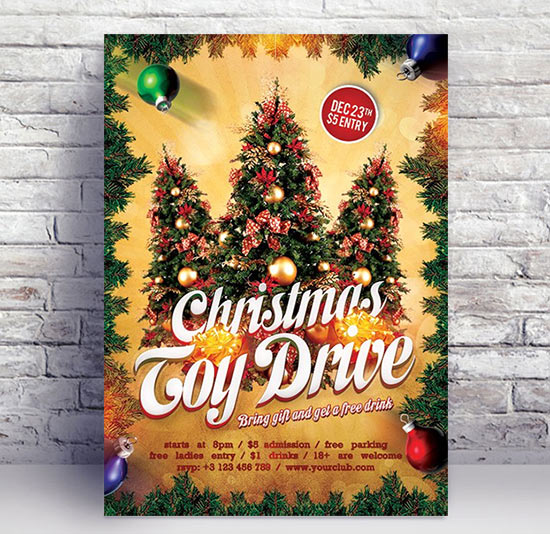 Toy drive - Premium flyer psd template