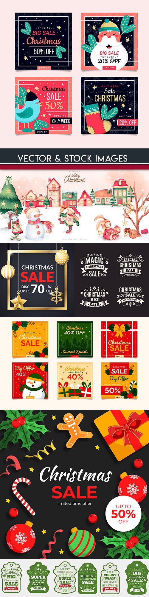 Merry Christmas sale 2020 decorative design