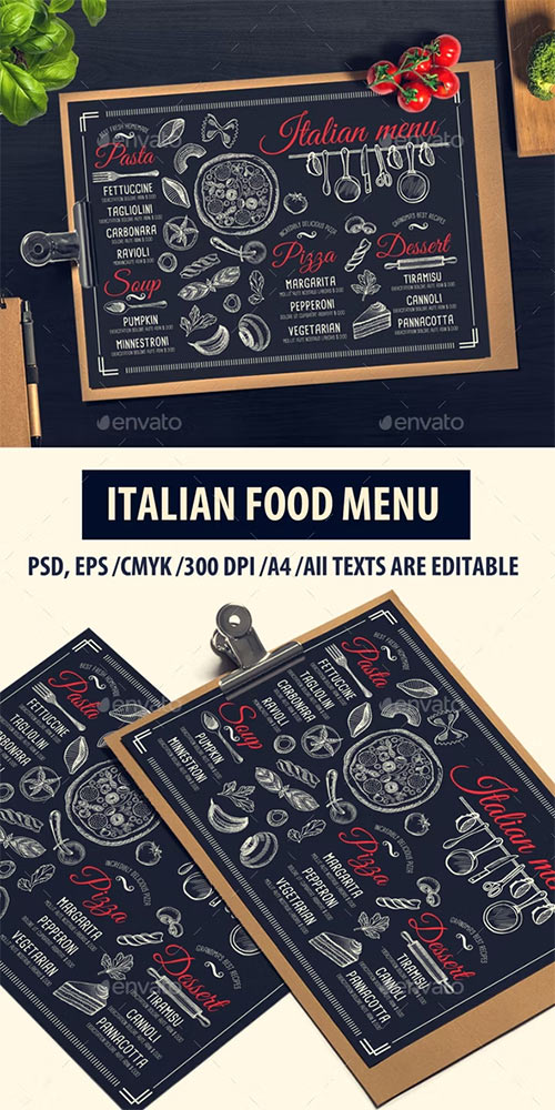 Italian Food Menu 19348199