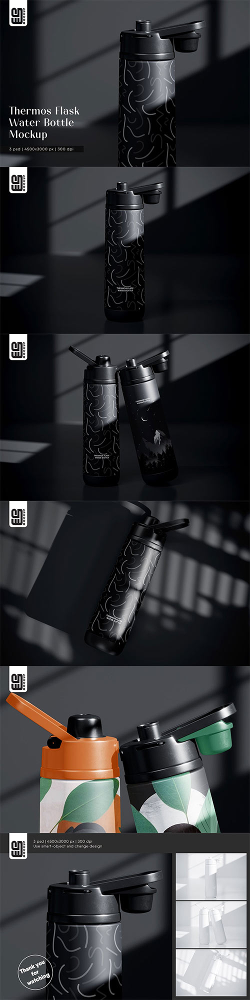Thermos Flask Water Bottle Mockup 27116744