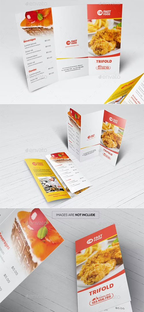 Restaurant/ Fast Food - Trifold Brochure Template 12348507
