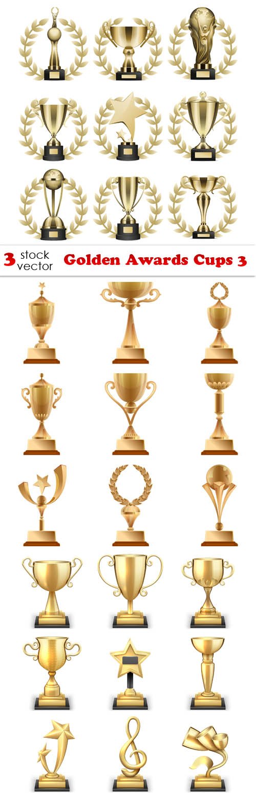 Vectors - Golden Awards Cups 3