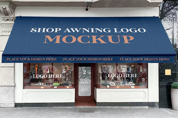 Shop Awning Logo Mockup ML4EU5J