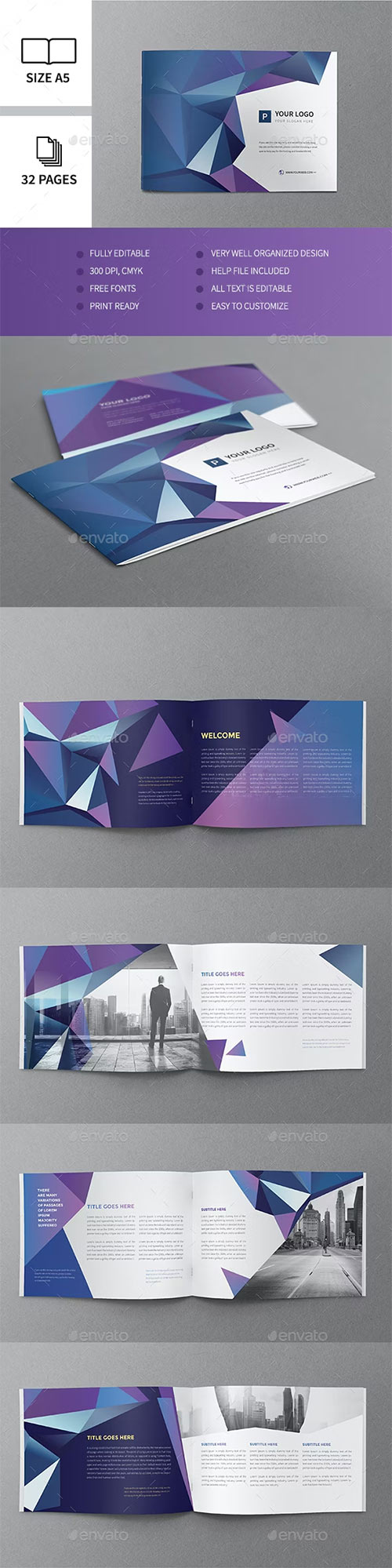 Cool Modern Brochure 32 Pages A5 Horizontal 13653304