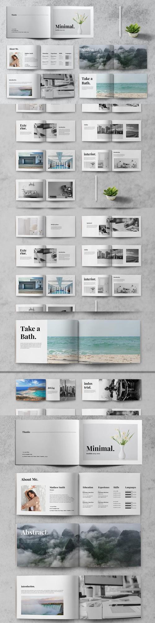 Minimal Portfolio Magazine Design Template VS5Z234