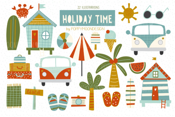 Holiday Time Clipart Set