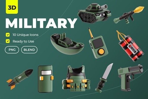 Military 3D Illustration ZA97P6V