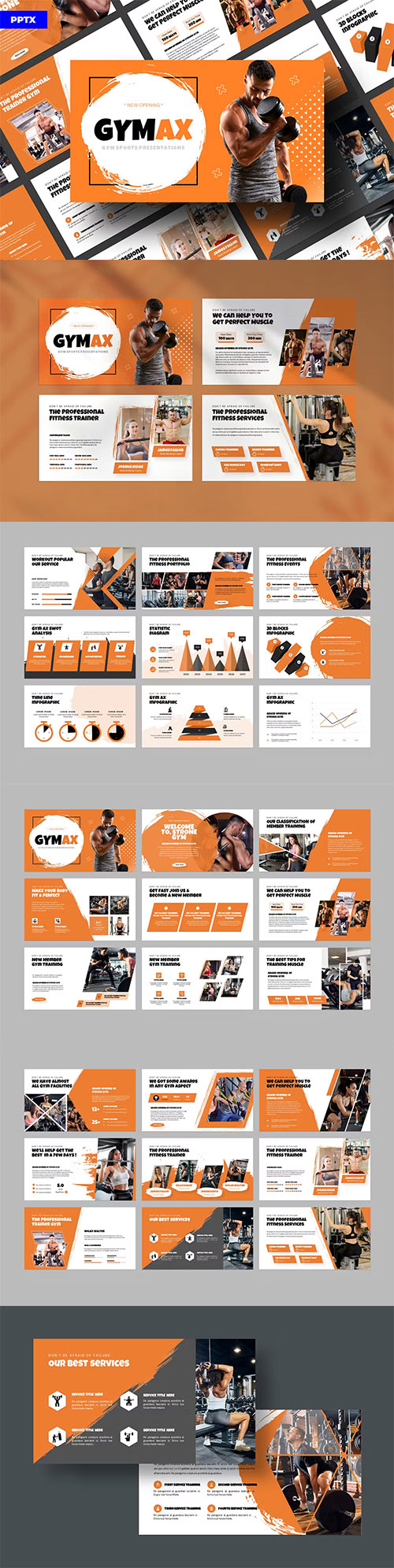 Gym & Fitness PowerPoint Template BWE9RFA
