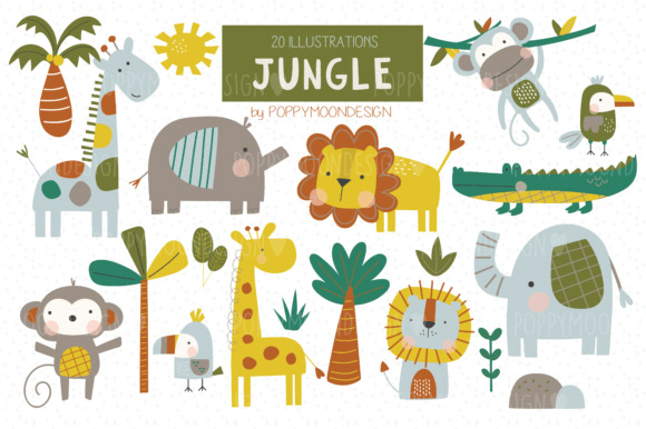 Jungle Clipart Set
