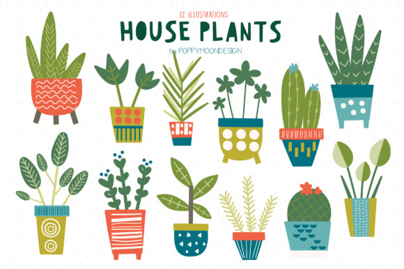 House Plants Clipart Set