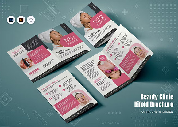Beauty Clinic Bifold Brochure 3ZX7M2P
