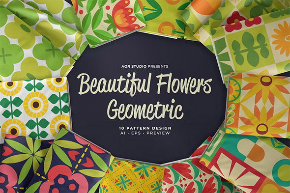 Beautiful Flowers - Seamless Pattern Beautiful Design