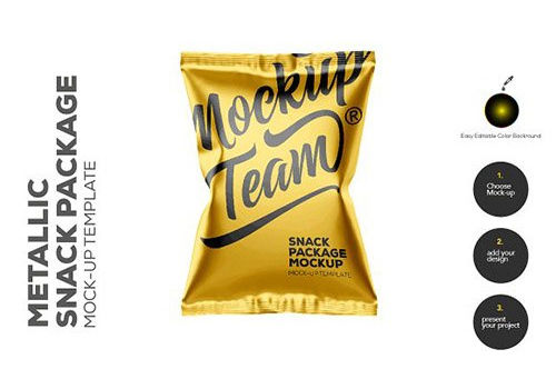 Metallic Snack Package Mockup 2608611